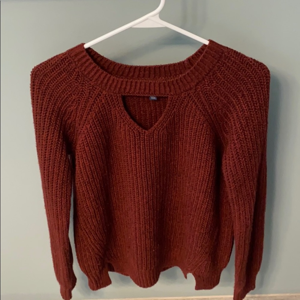 Red Knitted Sweater.